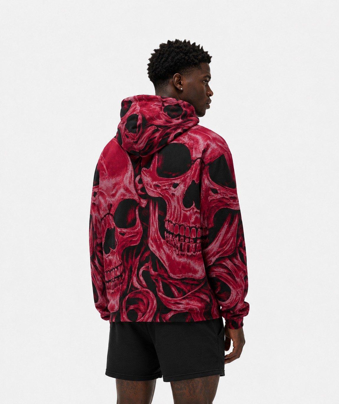 Redemption Hoodie rear three-quarter fit