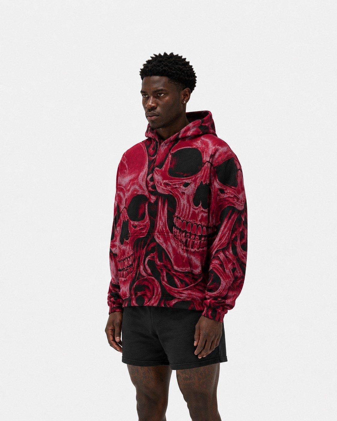 Redemption Hoodie front three-quarter fit